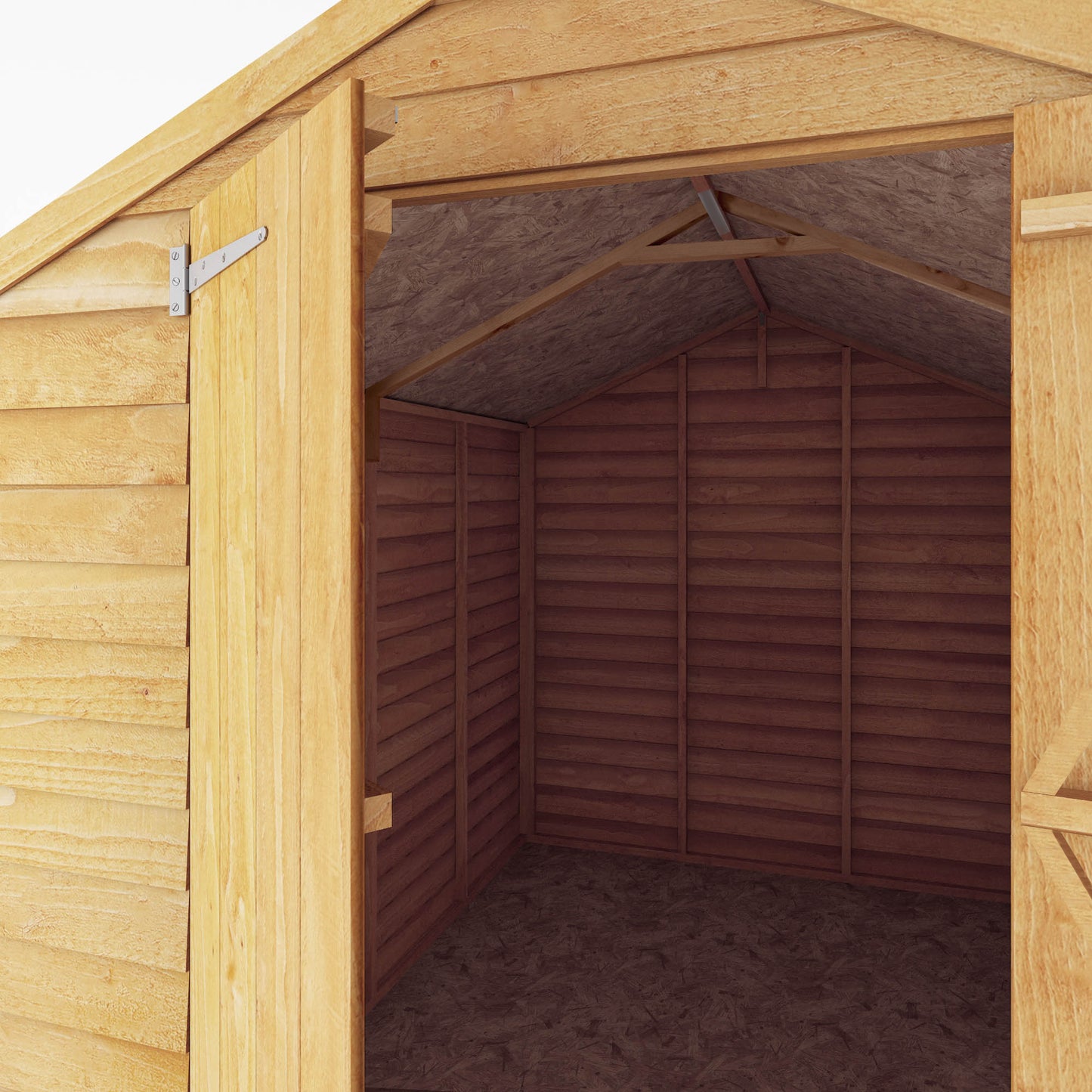 Mercia 8x6 Overlap Apex - Double Door - Windowless