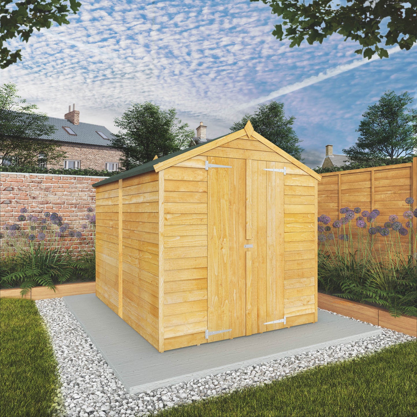 Mercia 8x6 Overlap Apex - Double Door - Windowless