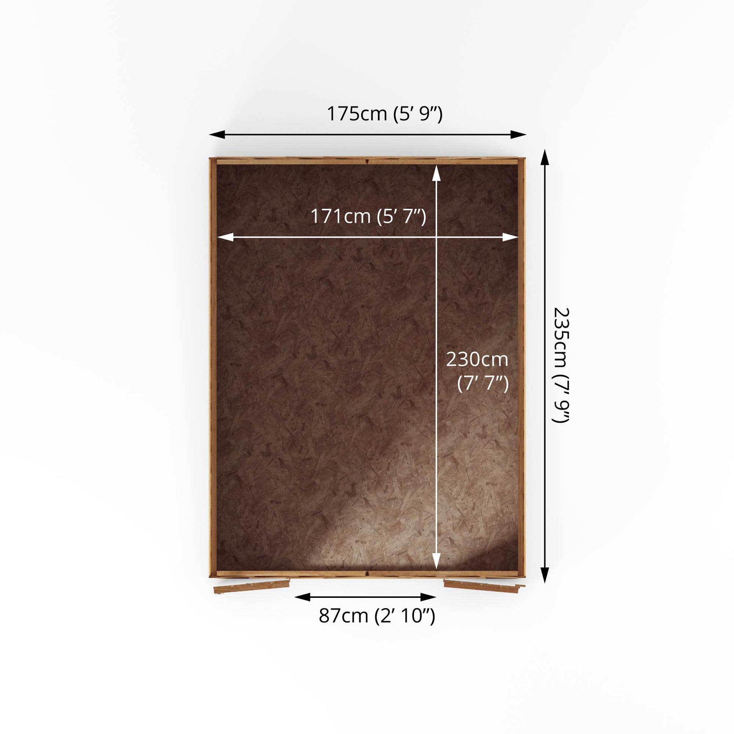 Mercia 8x6 Overlap Apex - Double Door - Windowless