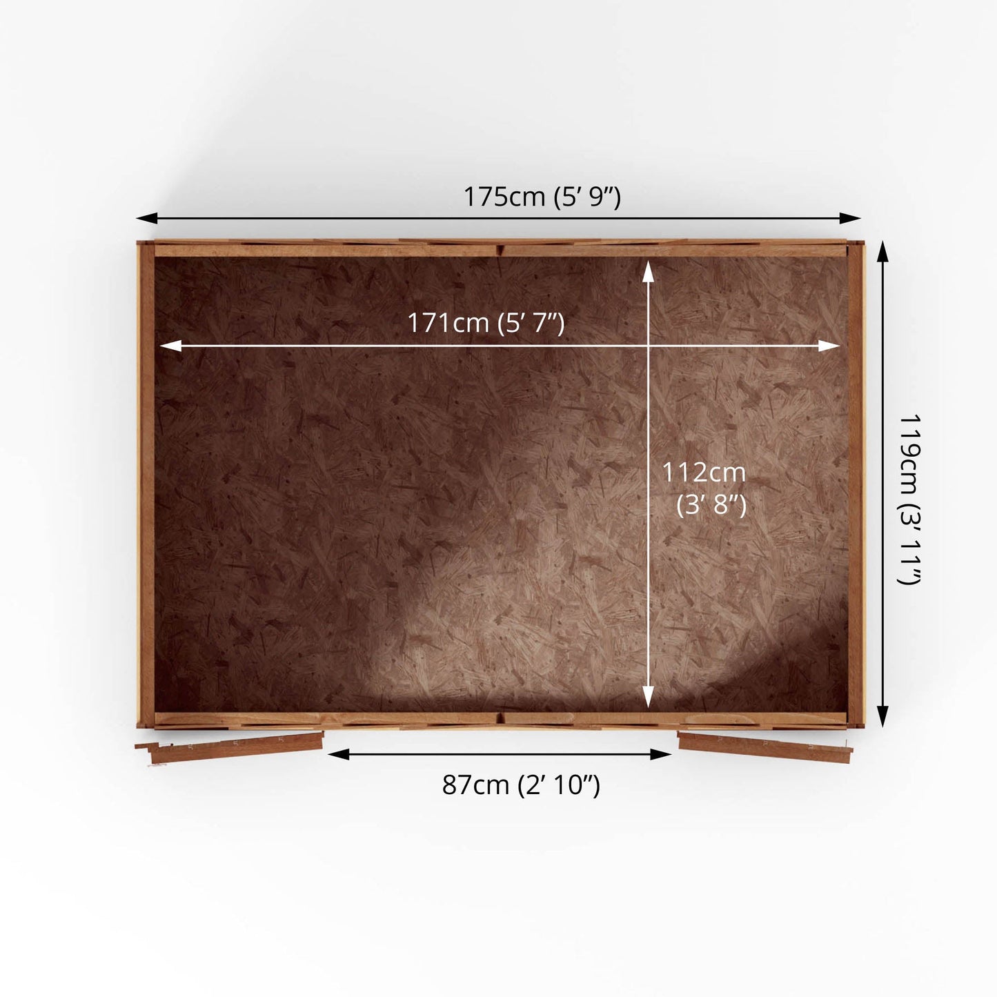 Mercia 4x6 Overlap Apex - Double Door - Windowless
