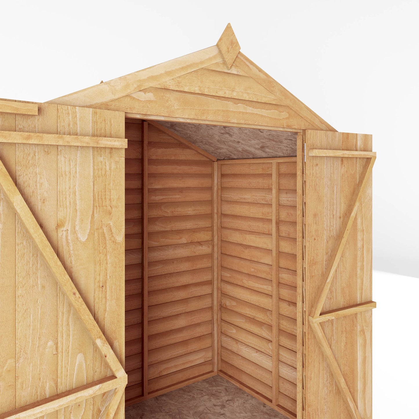 Mercia 4x6 Overlap Apex - Double Door - Windowless