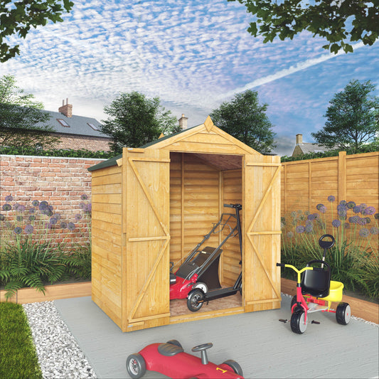 Mercia 4x6 Overlap Apex - Double Door - Windowless