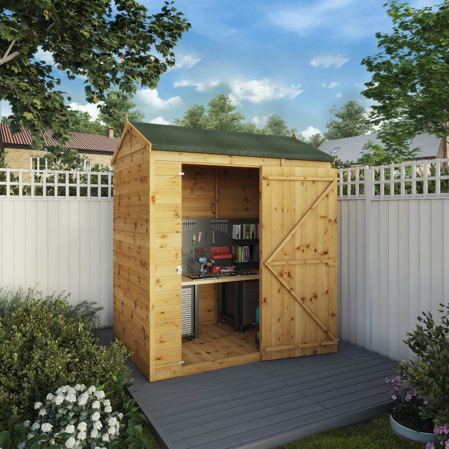 Mercia 6x4 Modular Shiplap Apex - Windowless