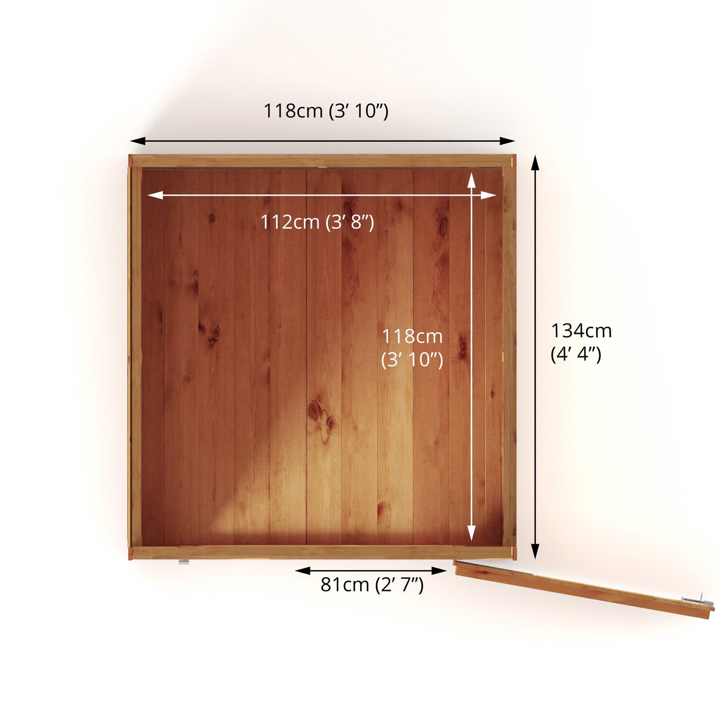 Mercia 4x4 Modular Shiplap Pent - Windowless