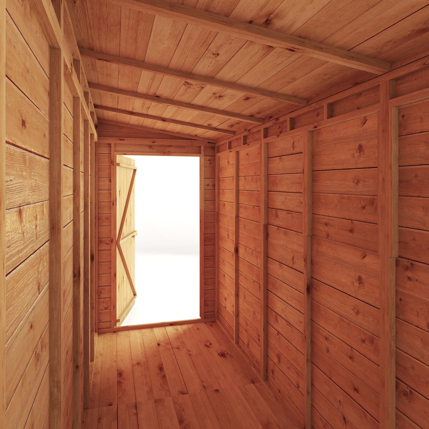 Mercia 12x4 Modular Shiplap Pent - Windowless