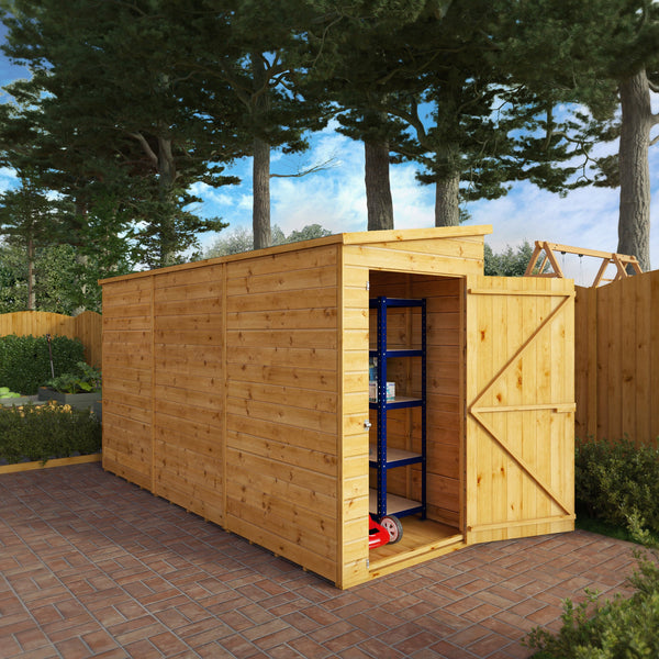 Mercia 12x4 Modular Shiplap Pent - Windowless