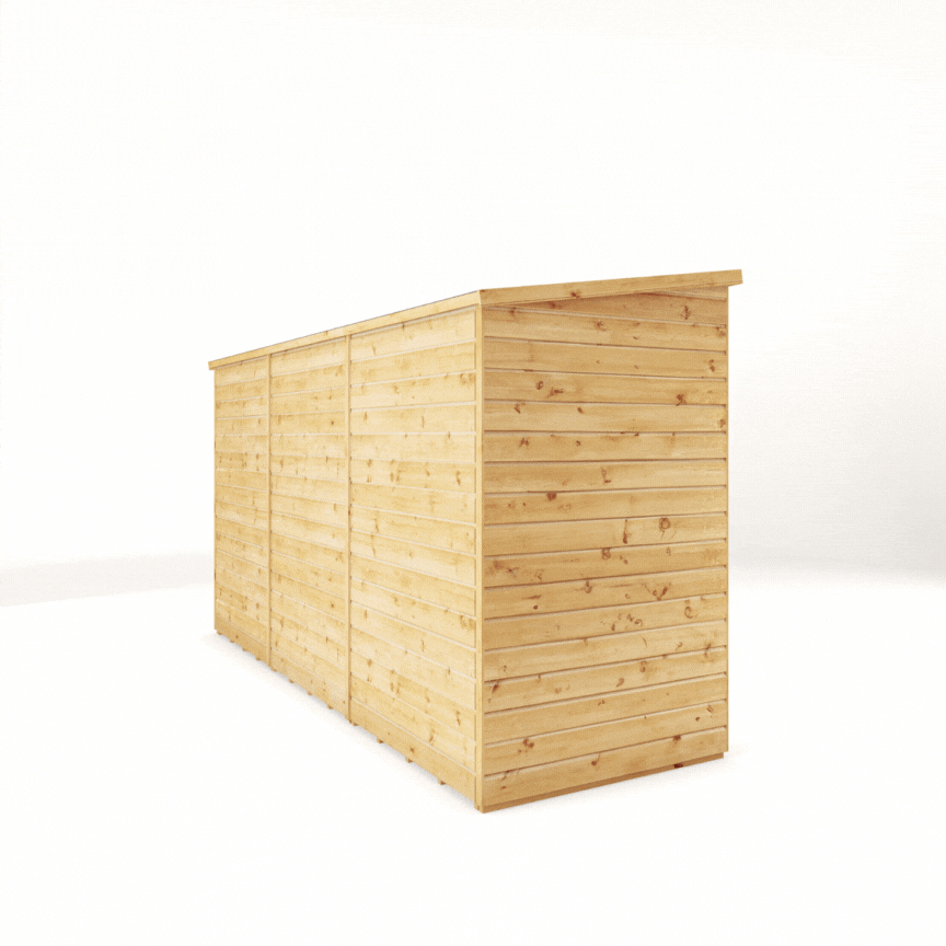 Mercia 12x4 Modular Shiplap Pent - Windowless