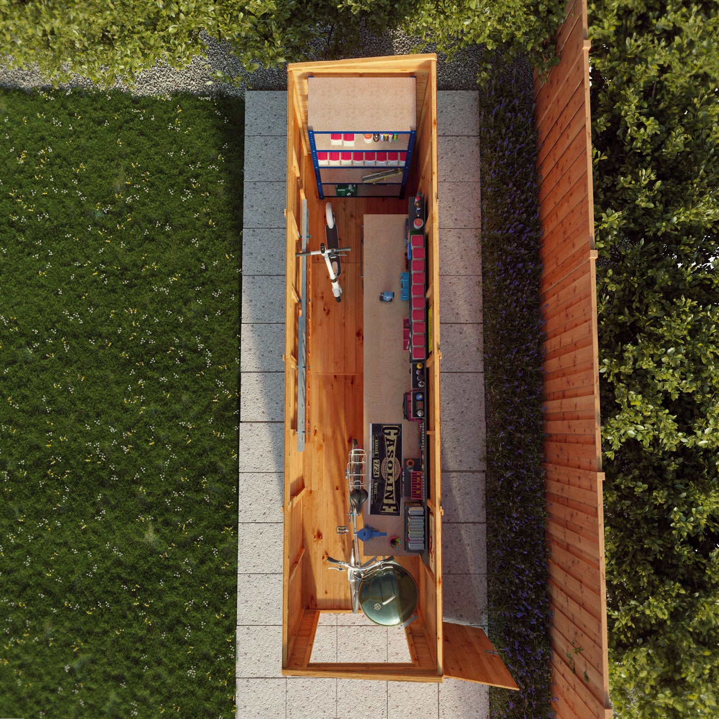 Mercia 16x4 Modular Shiplap Pent - Windowless