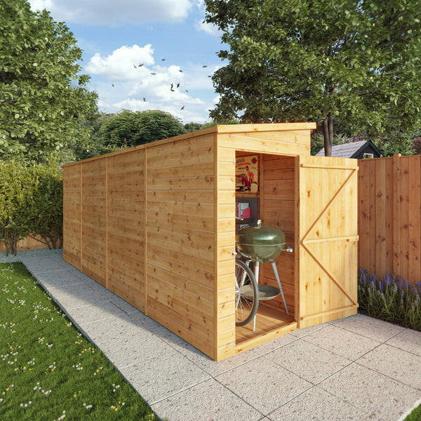 Mercia 16x4 Modular Shiplap Pent - Windowless