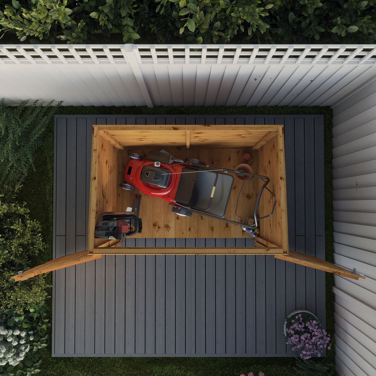 Mercia 3x5 Shiplap Pent Mower Store