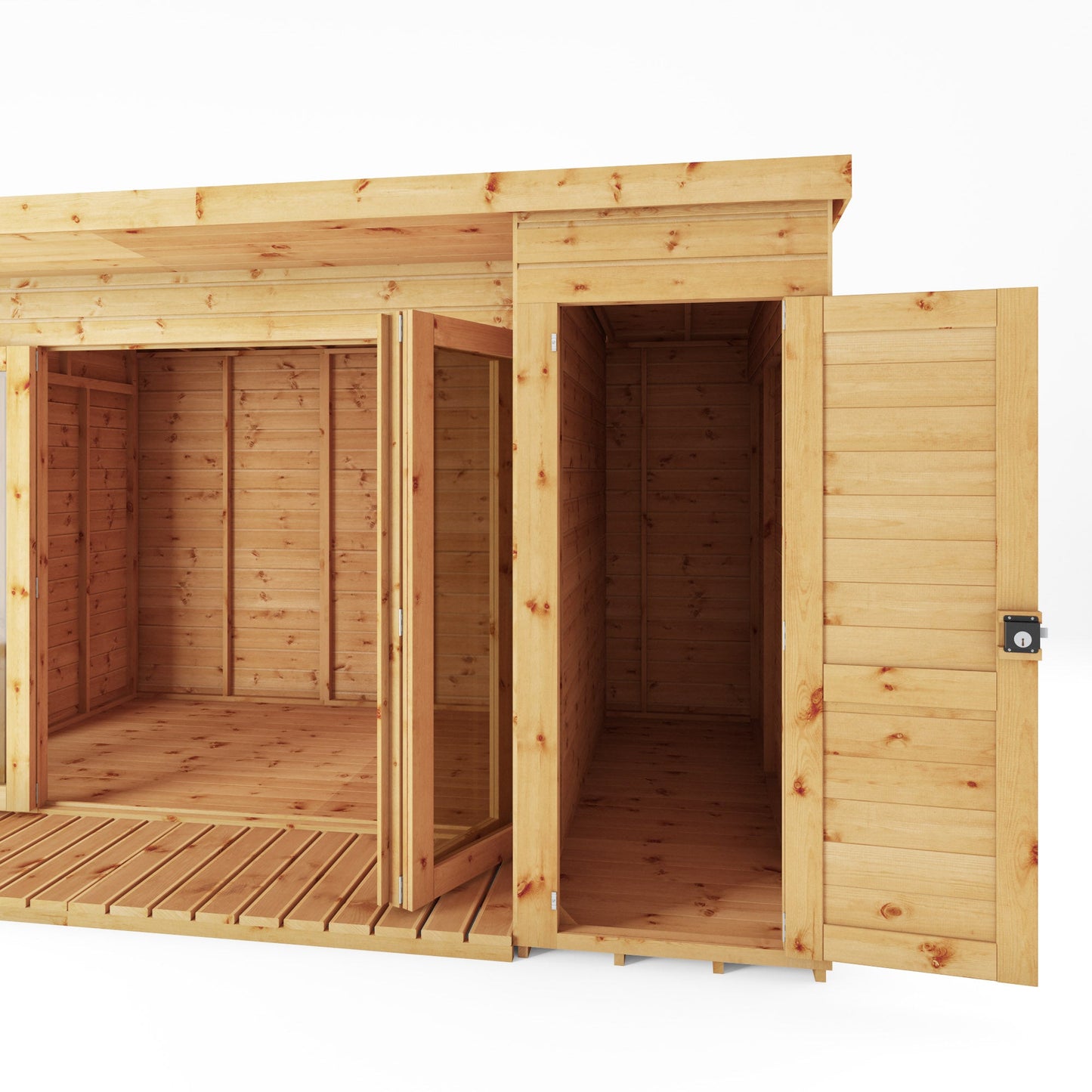 Mercia 12x8 Premium Garden Room Summerhouse With Side Shed