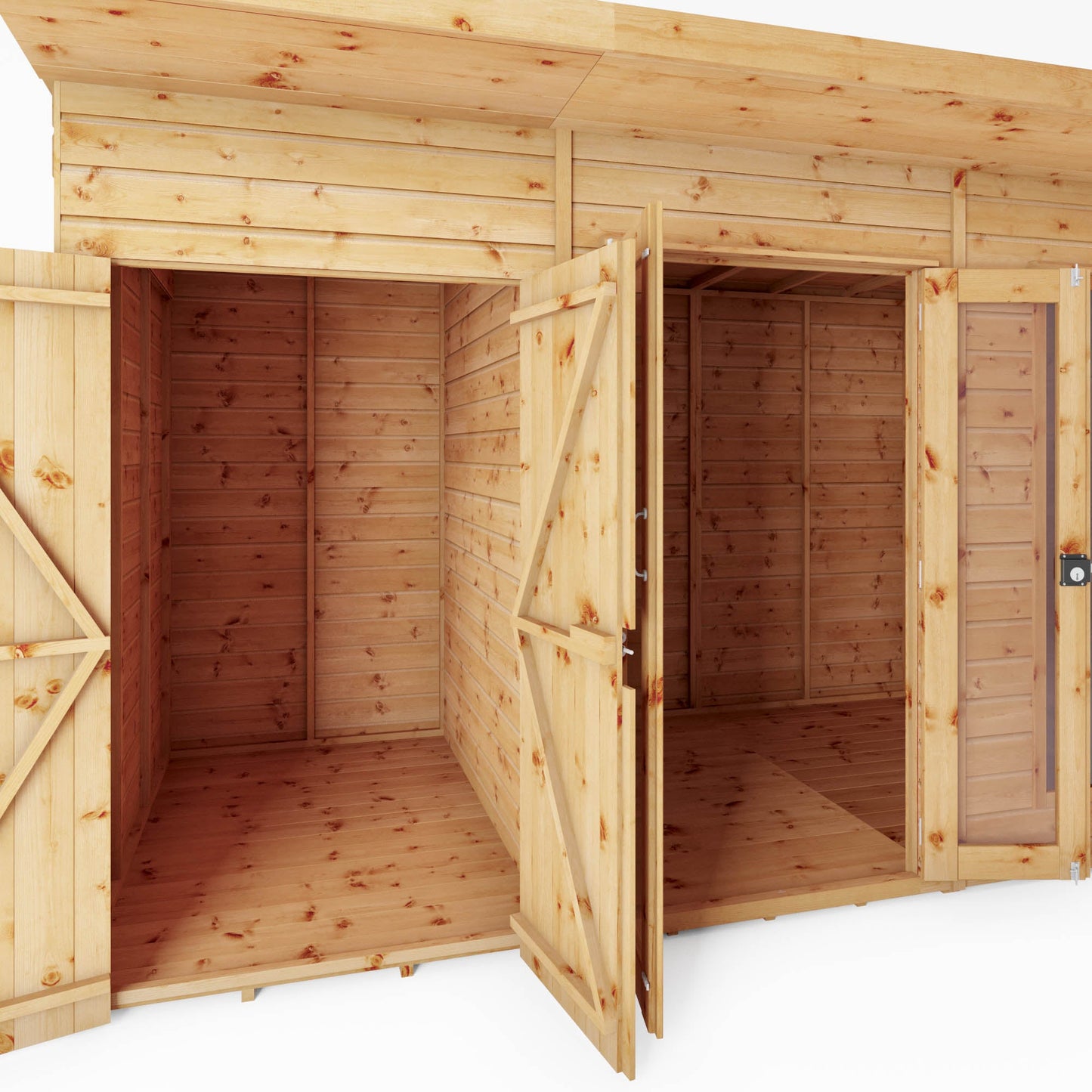 Mercia 12x6 Maine Pent Summerhouse With Side Shed