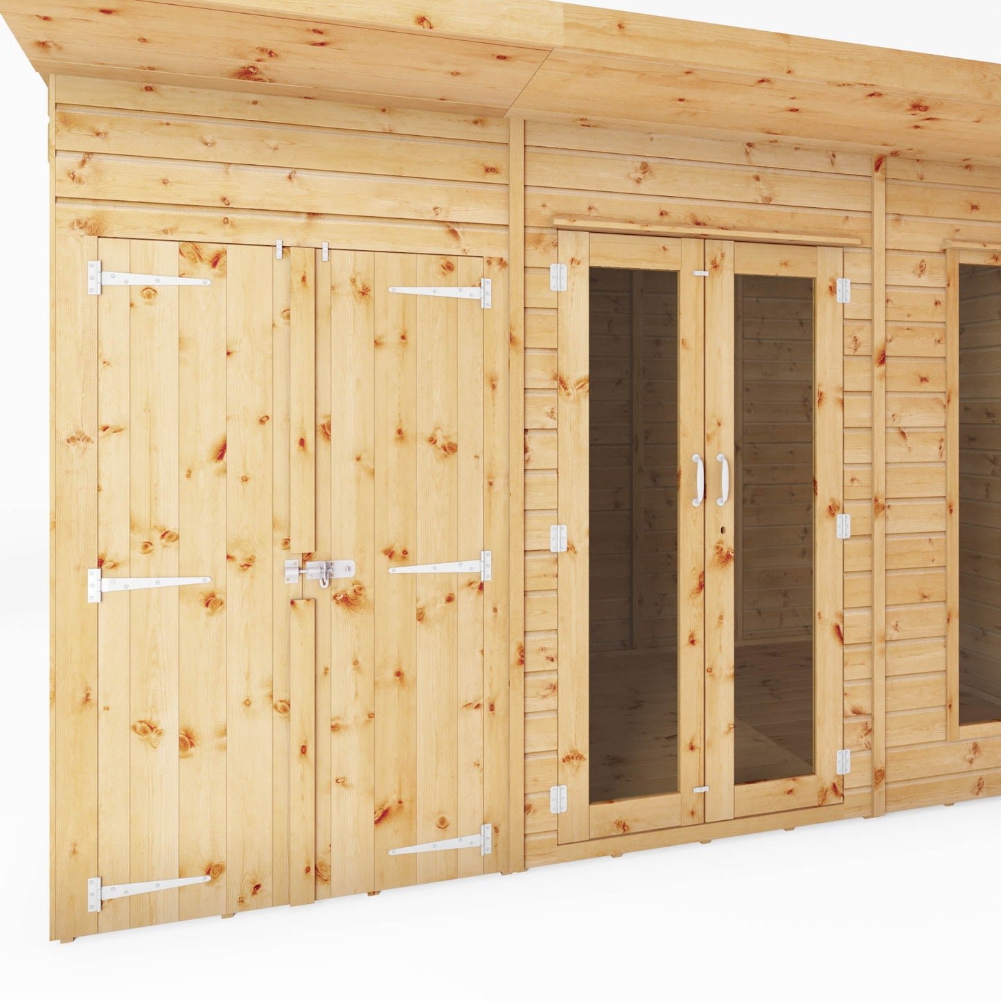 Mercia 12x6 Maine Pent Summerhouse With Side Shed