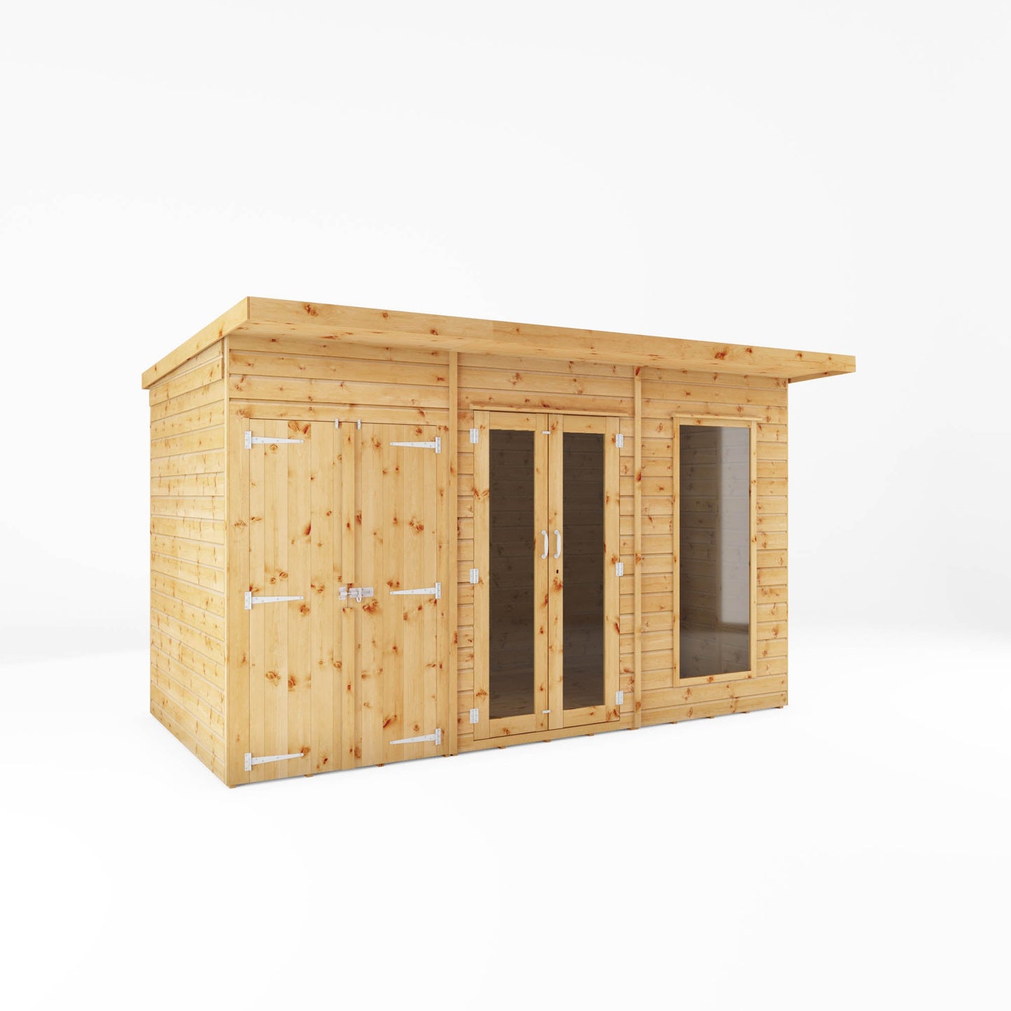 Mercia 12x6 Maine Pent Summerhouse With Side Shed