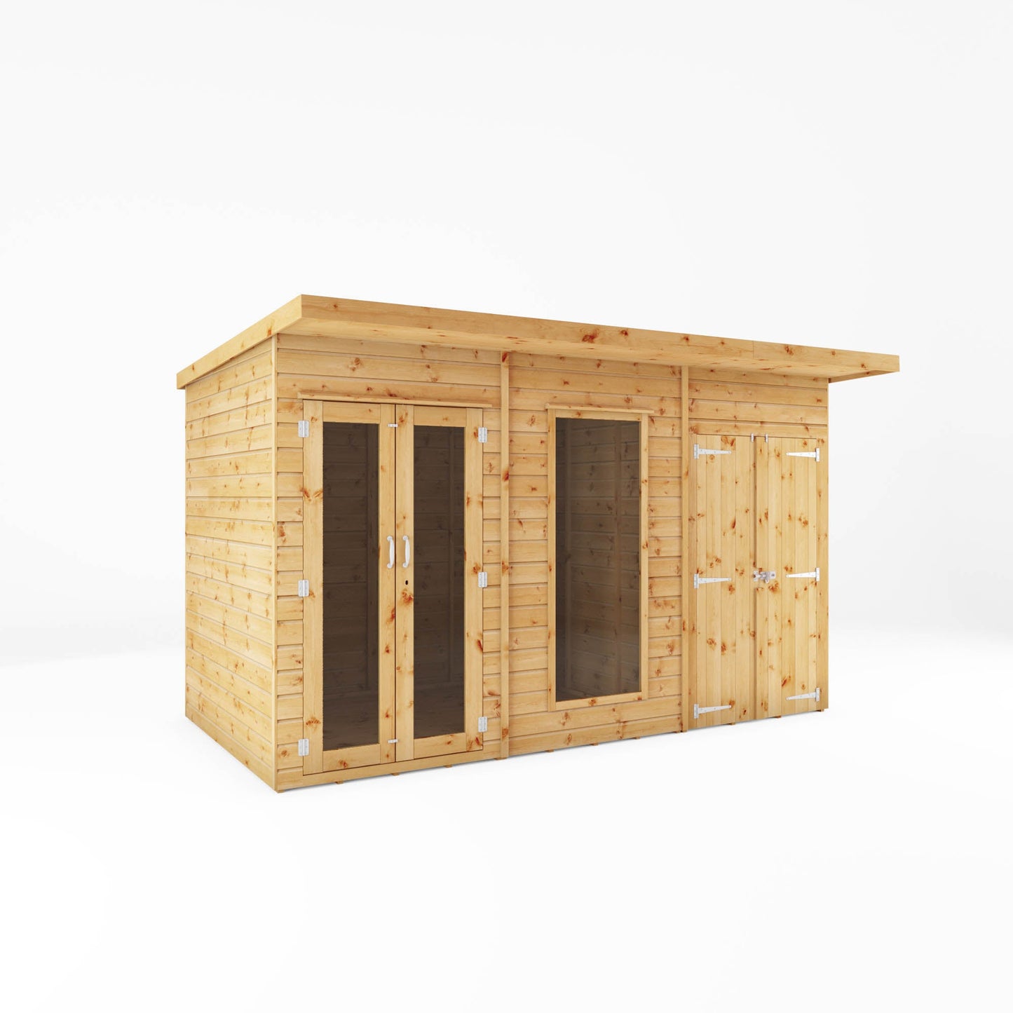 Mercia 12x6 Maine Pent Summerhouse With Side Shed