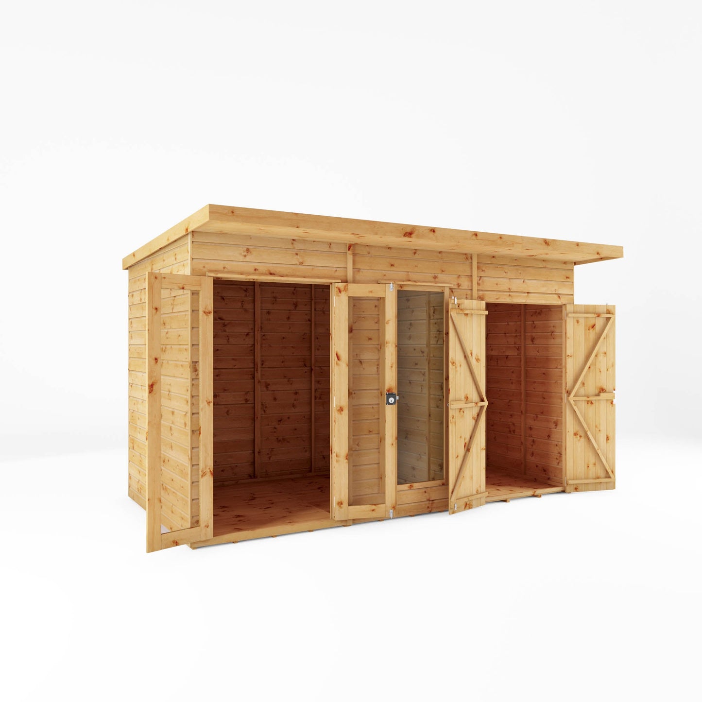 Mercia 12x6 Maine Pent Summerhouse With Side Shed