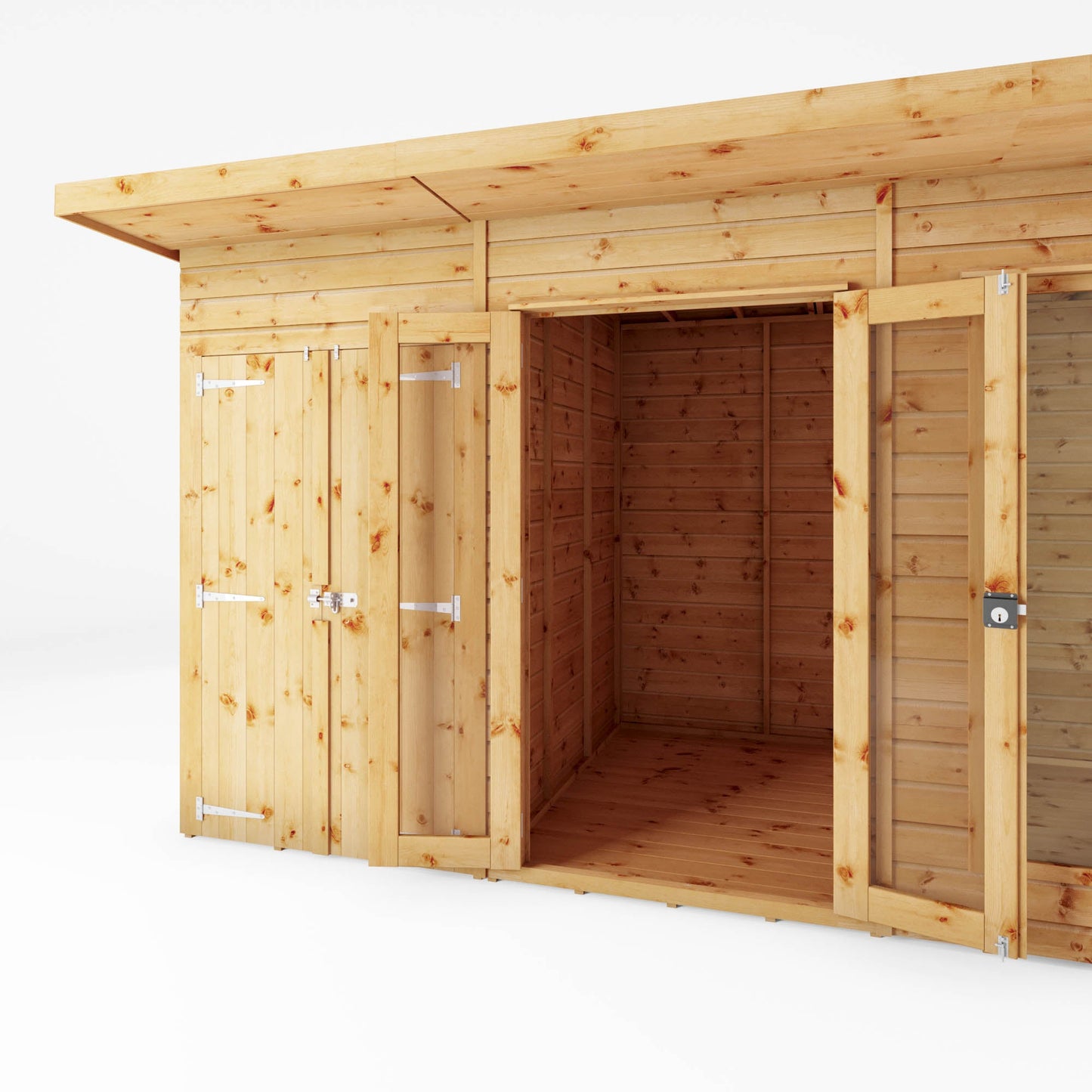 Mercia 14x6 Maine Pent Summerhouse With Side Shed