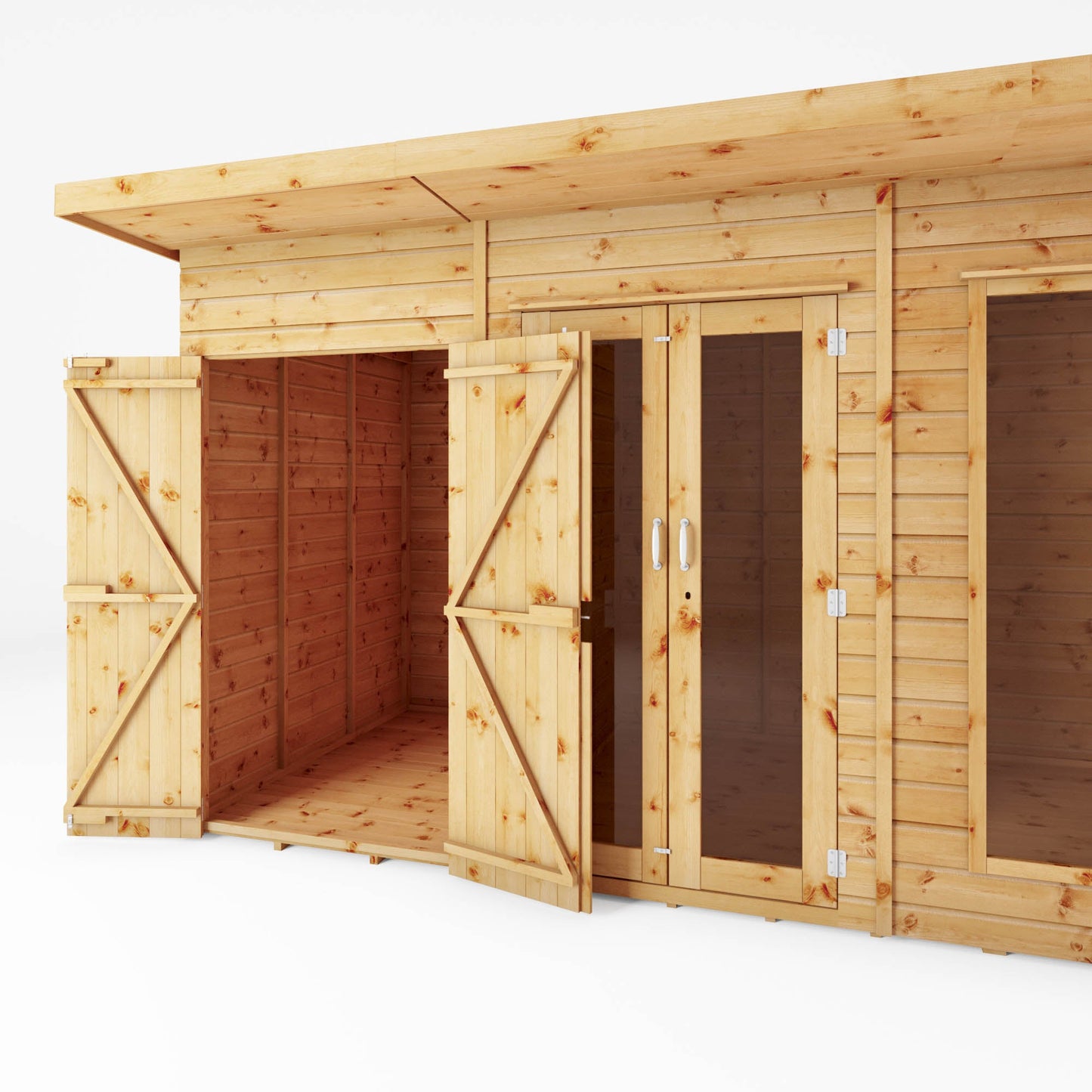 Mercia 14x6 Maine Pent Summerhouse With Side Shed