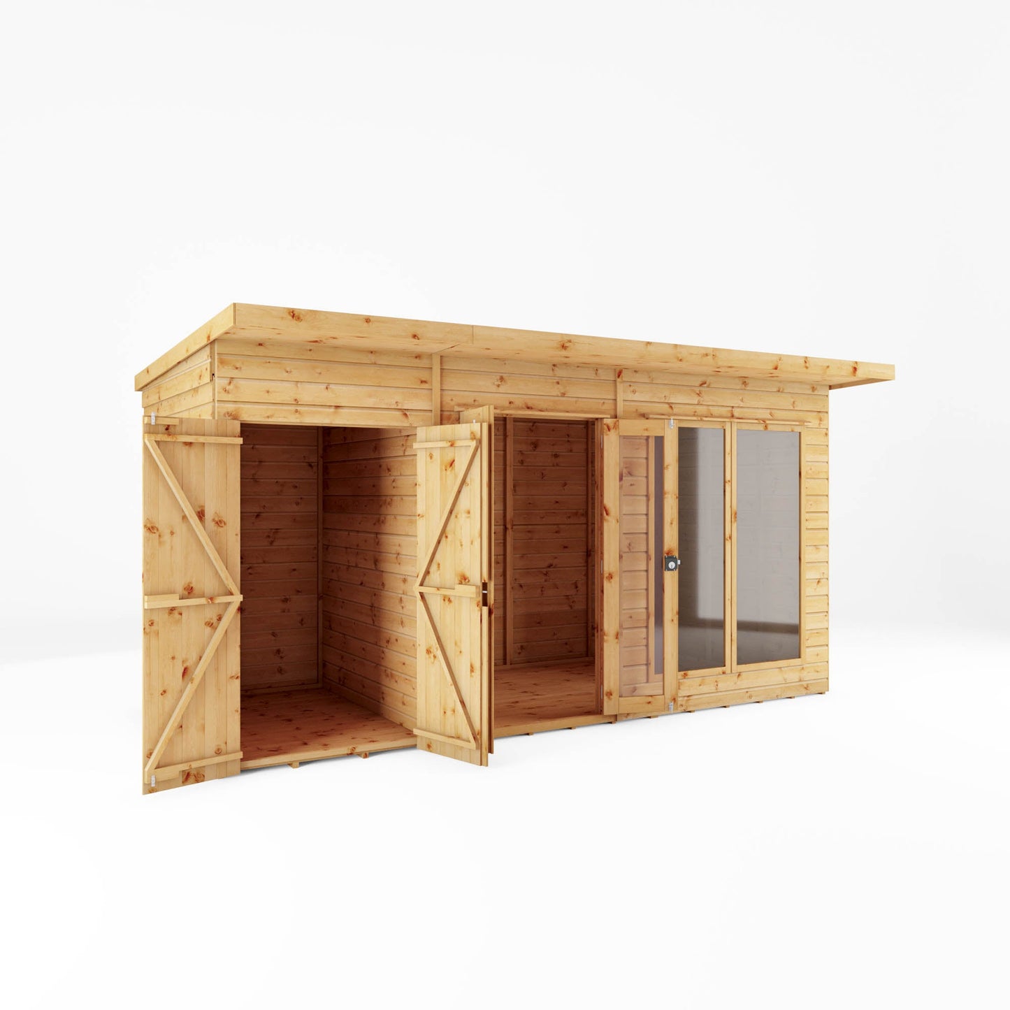 Mercia 14x6 Maine Pent Summerhouse With Side Shed