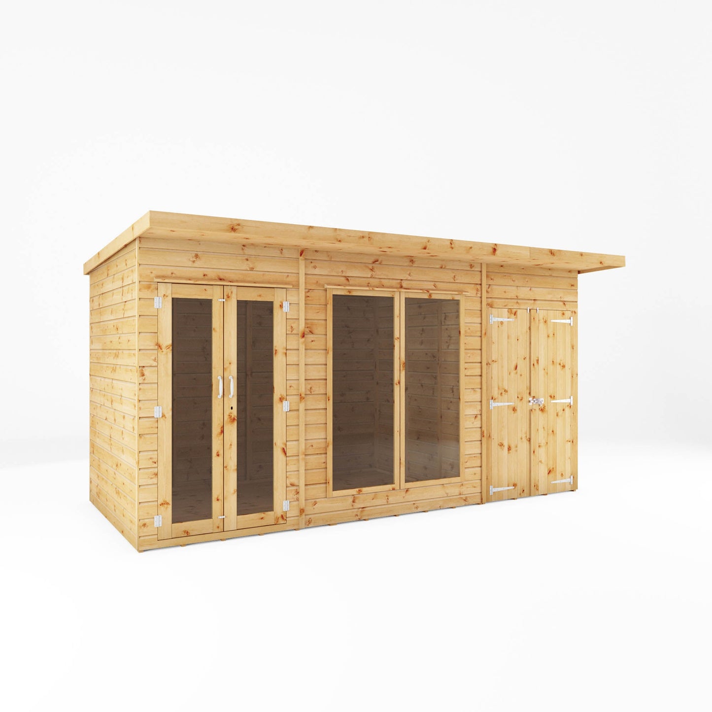 Mercia 14x6 Maine Pent Summerhouse With Side Shed