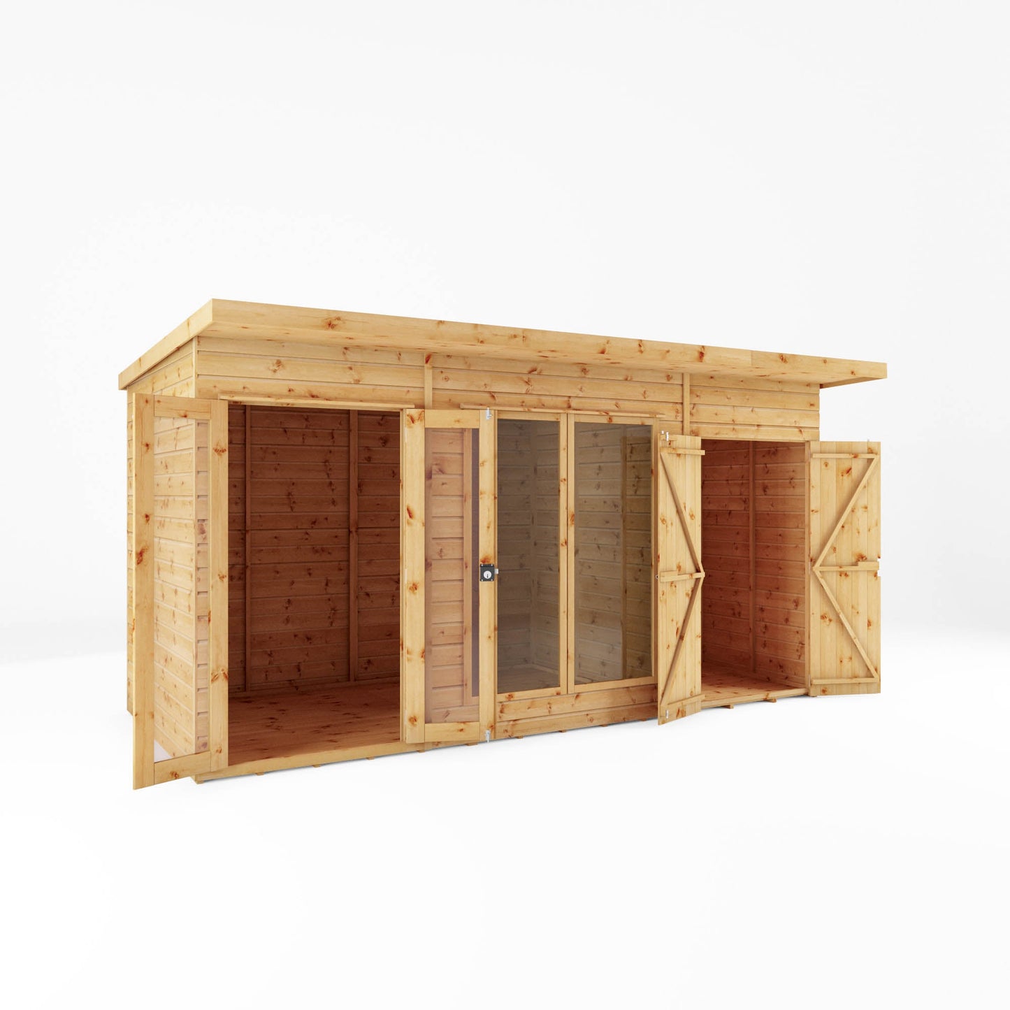 Mercia 14x6 Maine Pent Summerhouse With Side Shed