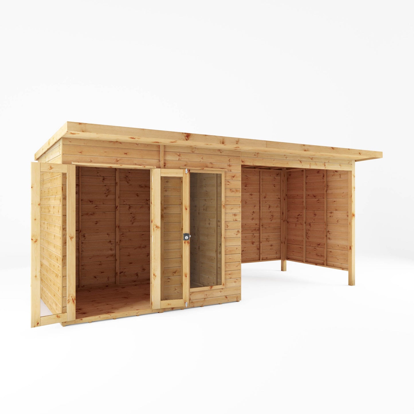 Mercia 16x6 Maine Pent Summerhouse With Patio Area