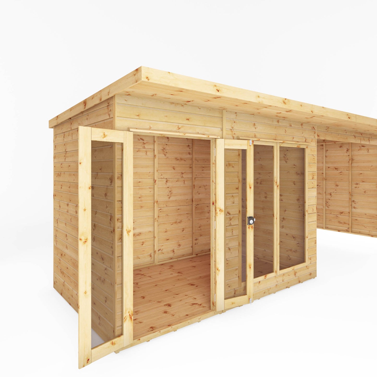 Mercia 18x6 Maine Pent Summerhouse With Patio Area