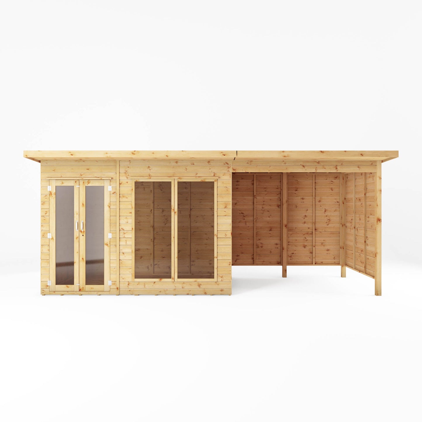 Mercia 18x6 Maine Pent Summerhouse With Patio Area