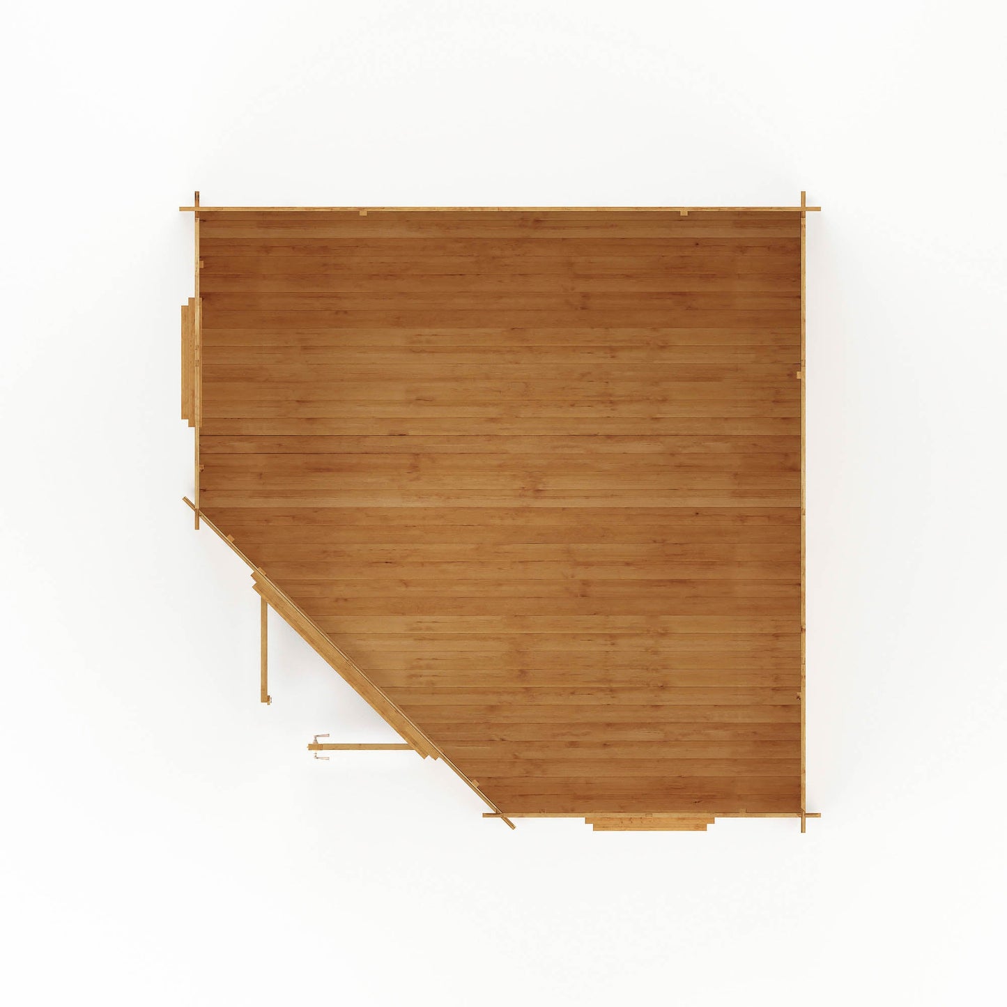 Mercia 4m x 4m Corner Log Cabin - (28mm - 44mm Logs)