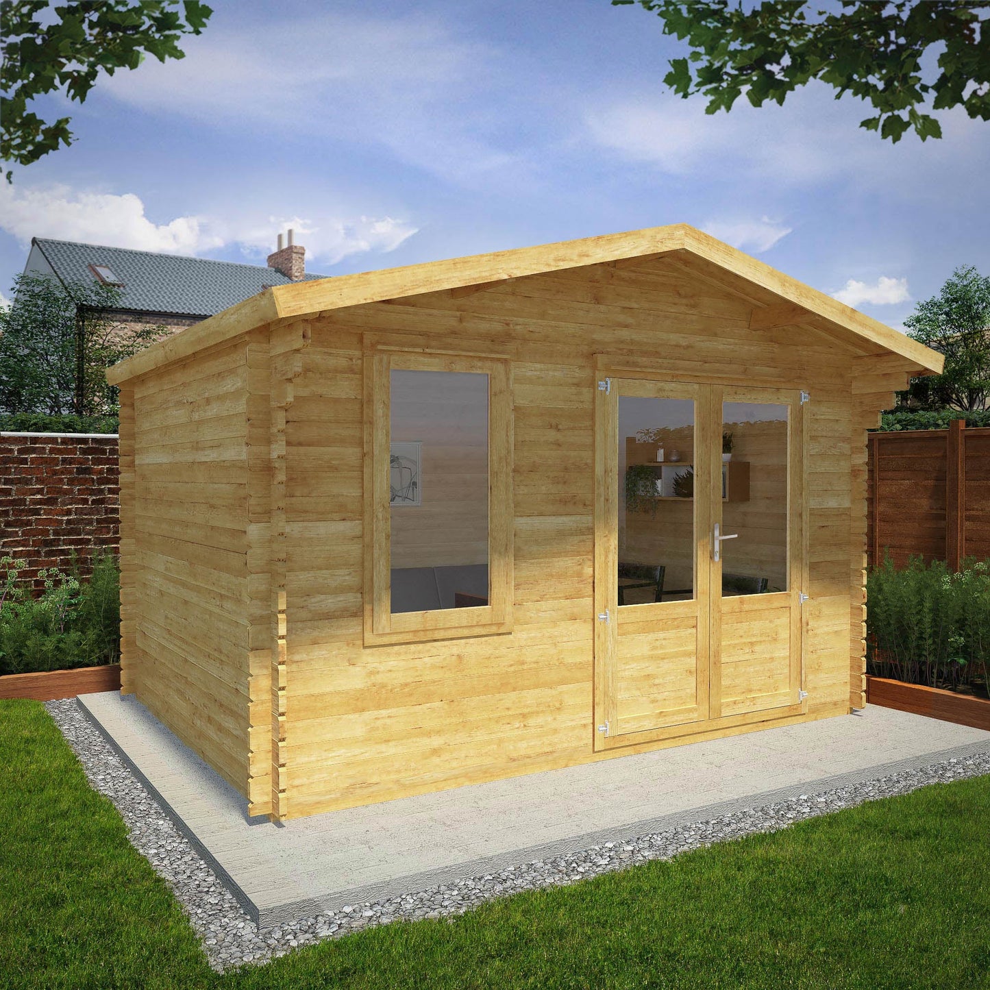Mercia 4m x 3m Retreat Log Cabin (28mm - 44mm Logs)