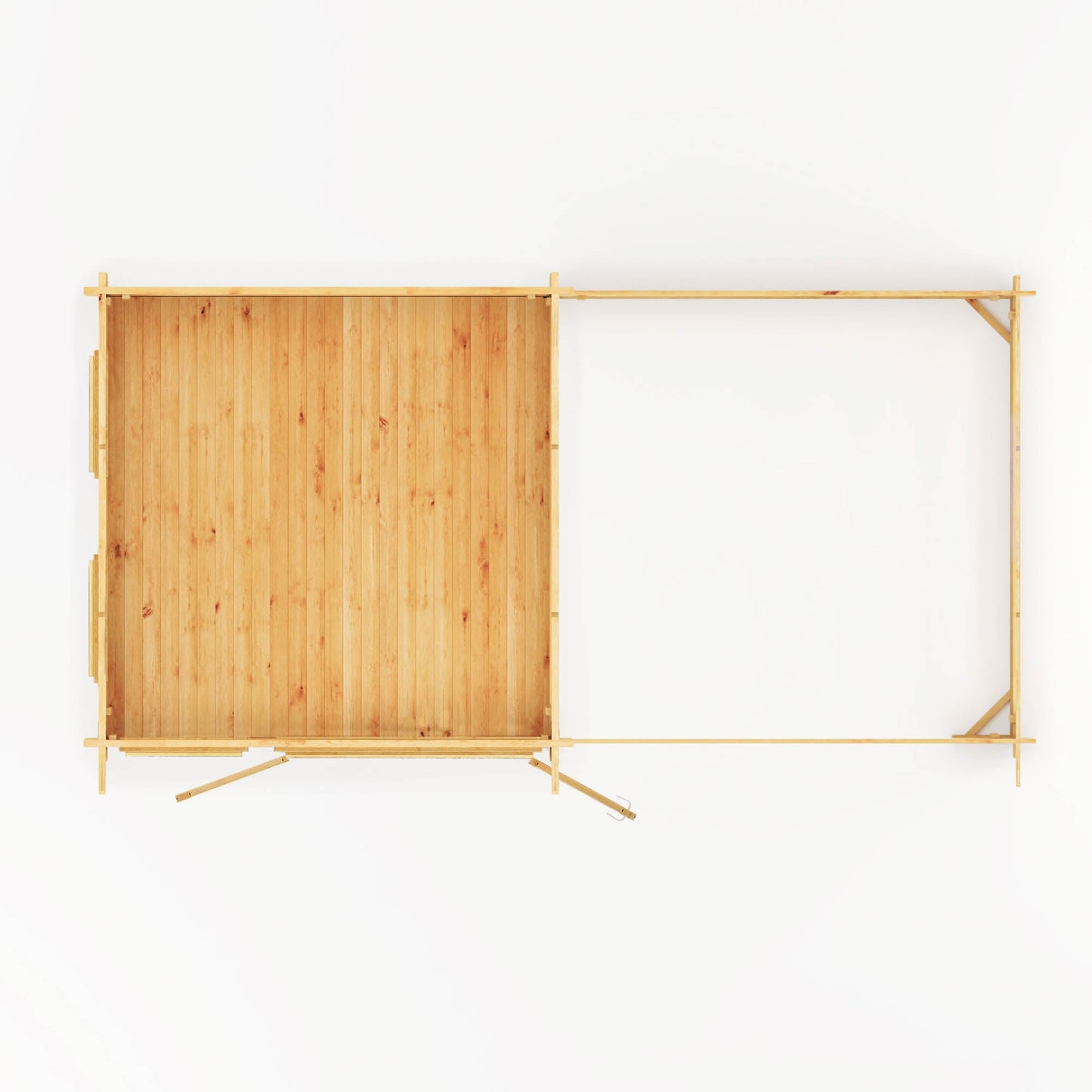 Mercia 6m x 3m Studio Pent Log Cabin With Patio Area - 34mm