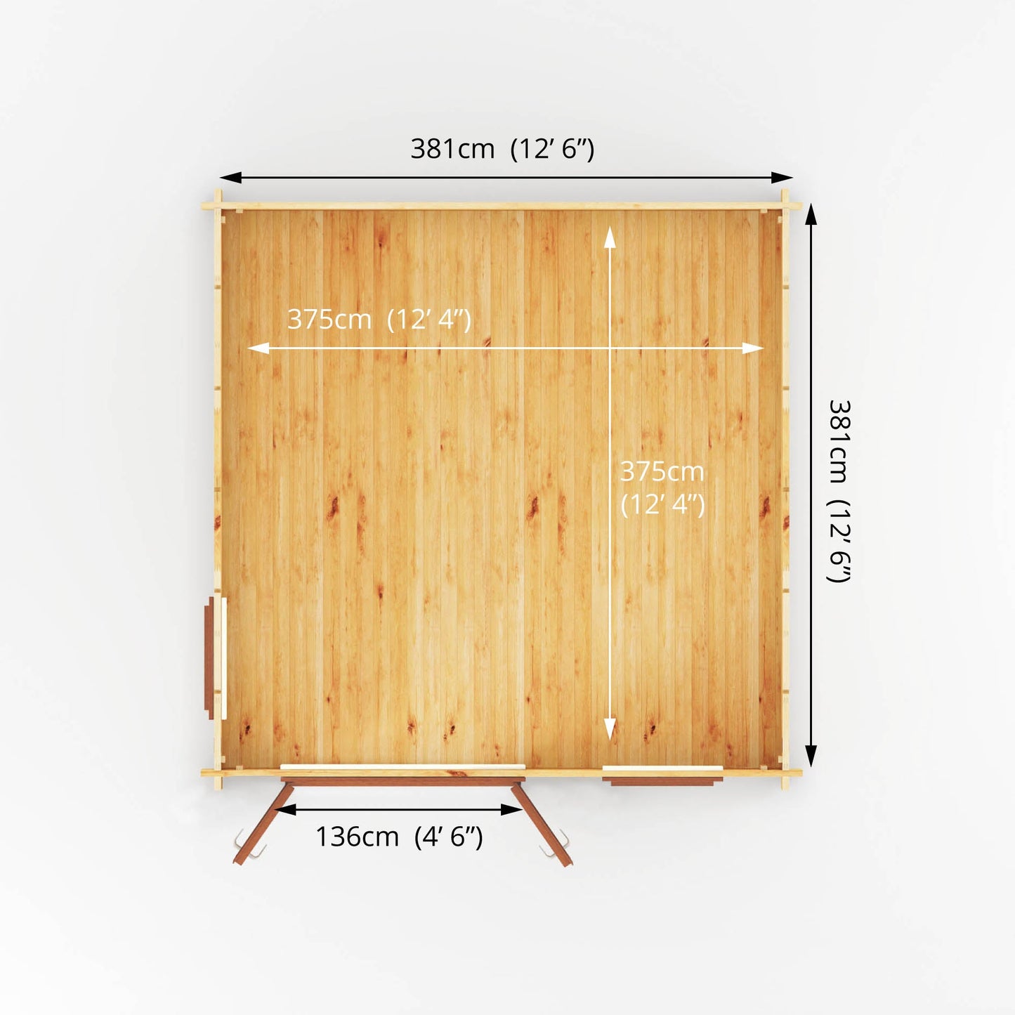 Mercia 4m x 4m Home Office Elite - 44mm (UPVC Windows & Door) - Oak