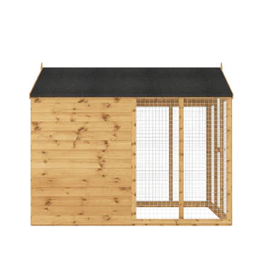 Mercia 8 x 6 Shiplap Apex Dog Kennel & Run