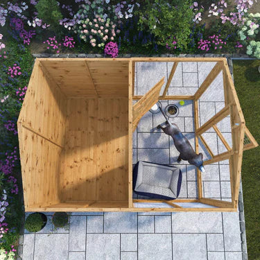 Mercia 8 x 6 Shiplap Apex Dog Kennel & Run