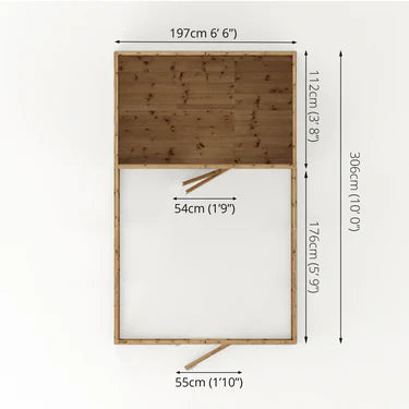 Mercia 10 x 6 Shiplap Apex Dog Kennel & Run