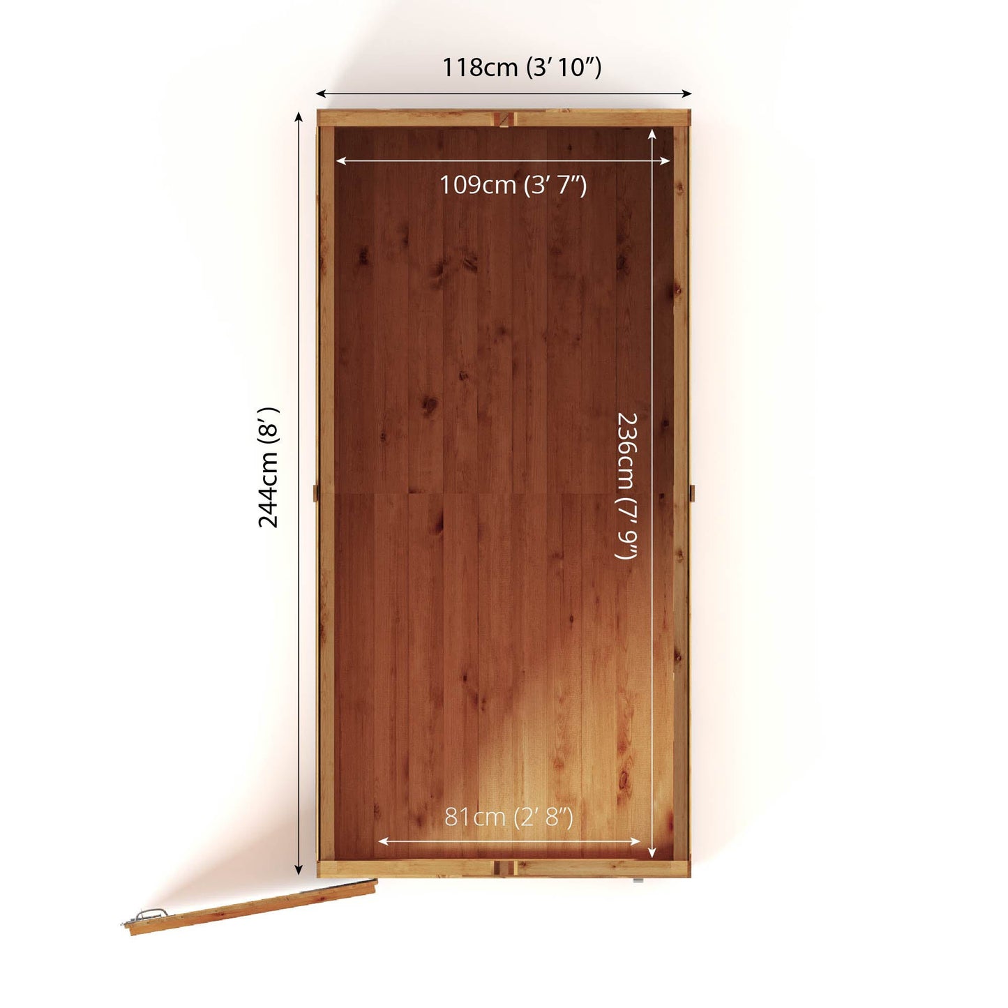 Mercia 8x4 Woodsman Shiplap Apex - Styrene