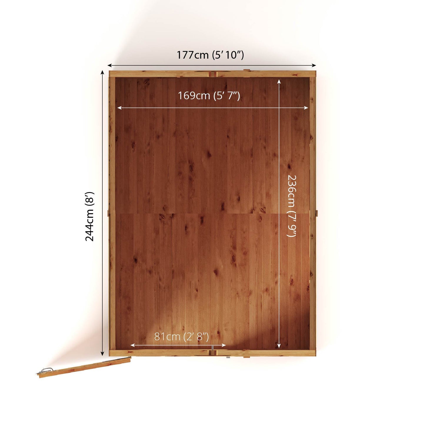 Mercia 8x6 Woodsman Shiplap Apex - Styrene