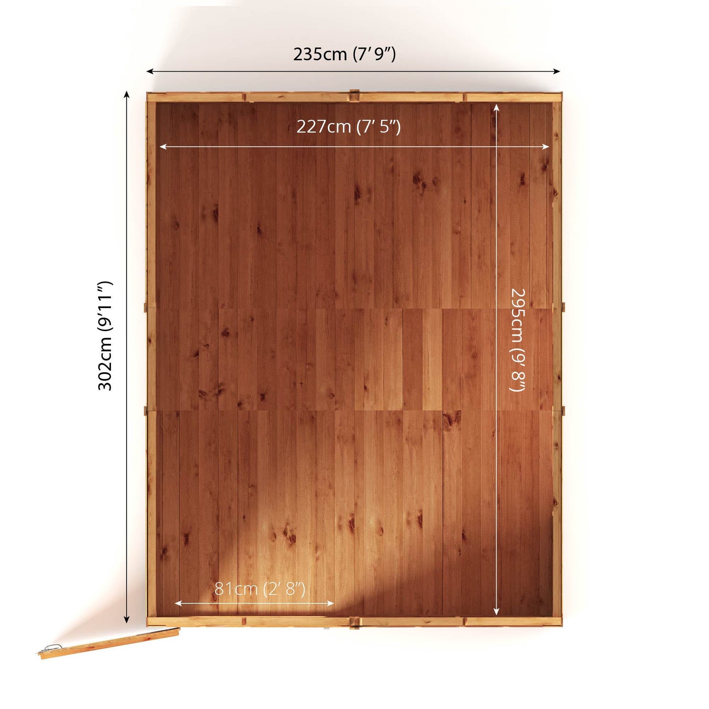 Mercia 10x8 Woodsman Shiplap Apex - Styrene