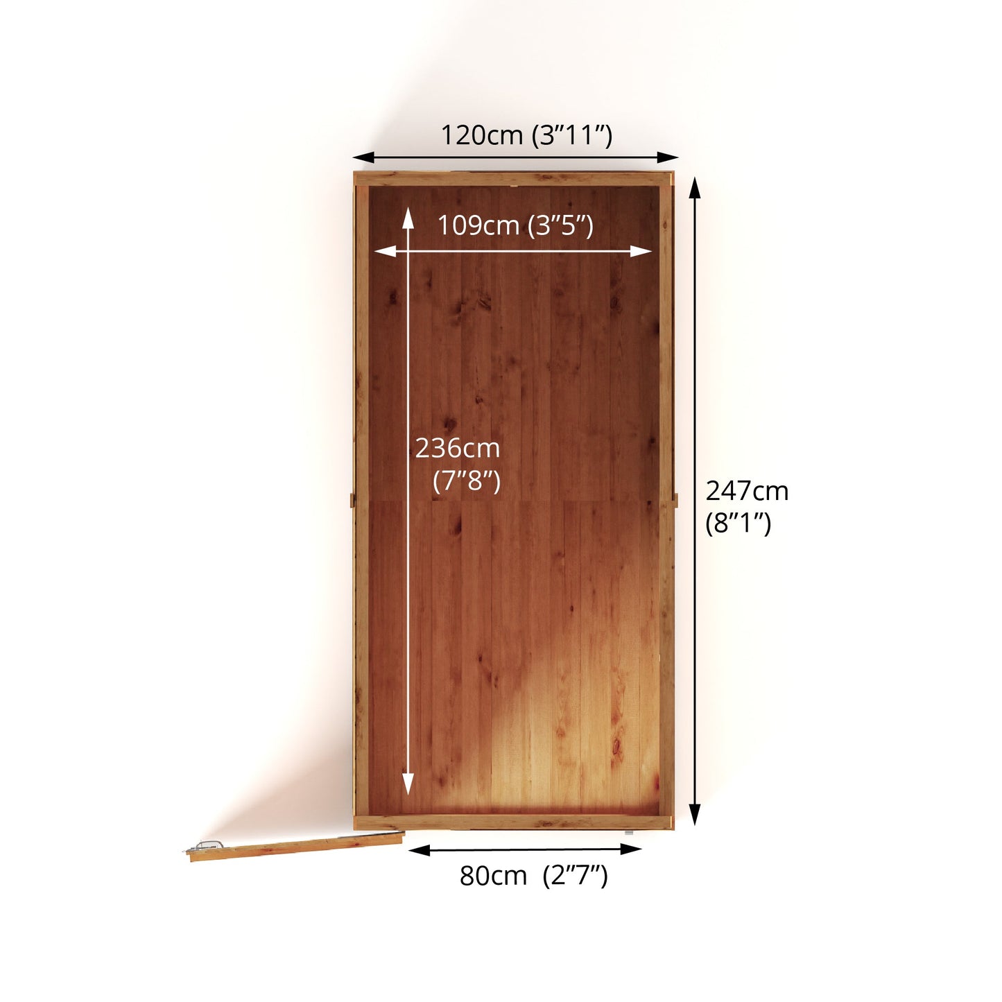 Mercia 8x4 Woodsman Shiplap Pent - Styrene