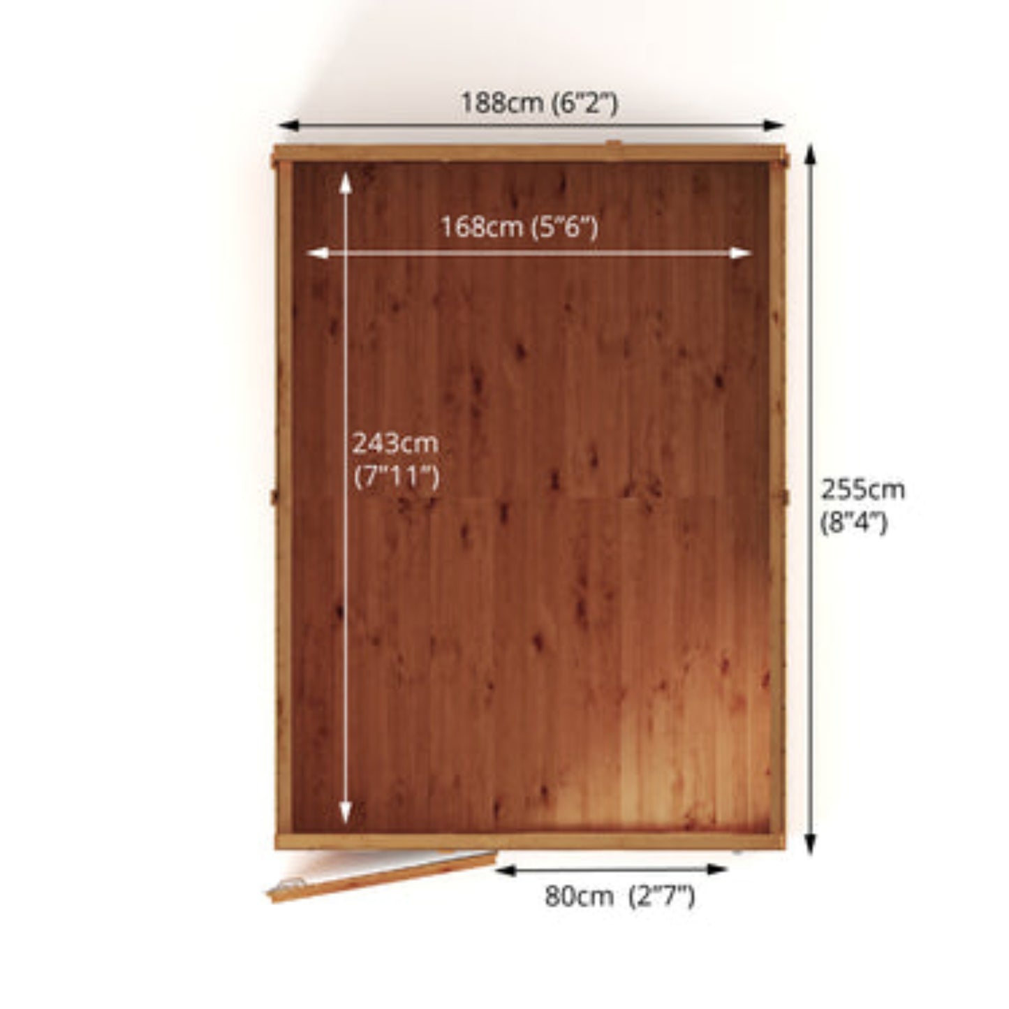 Mercia 8x6 Woodsman Shiplap Pent - Styrene