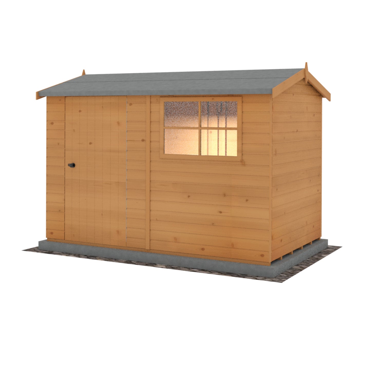 Shire Suffolk 10x6 Single Door Shiplap Style D