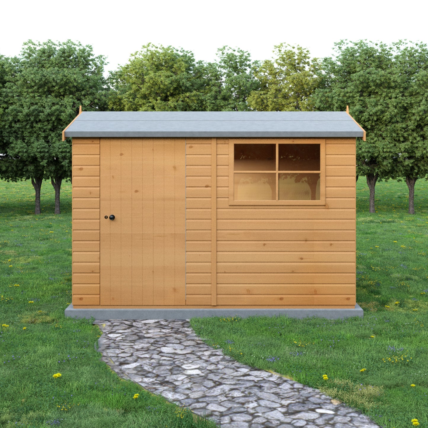 Shire Suffolk 10x6 Single Door Shiplap Style D