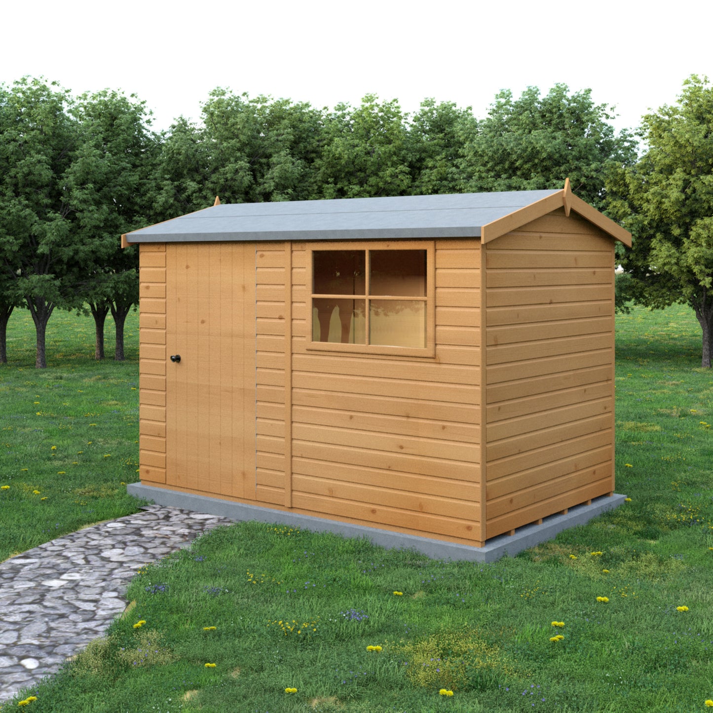 Shire Suffolk 10x6 Single Door Shiplap Style D