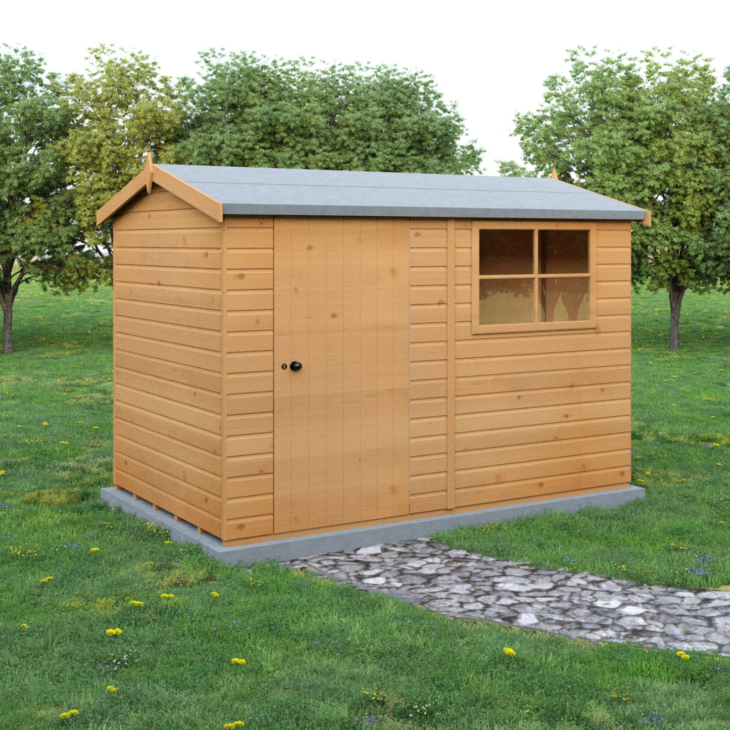 Shire Suffolk 10x6 Single Door Shiplap Style D