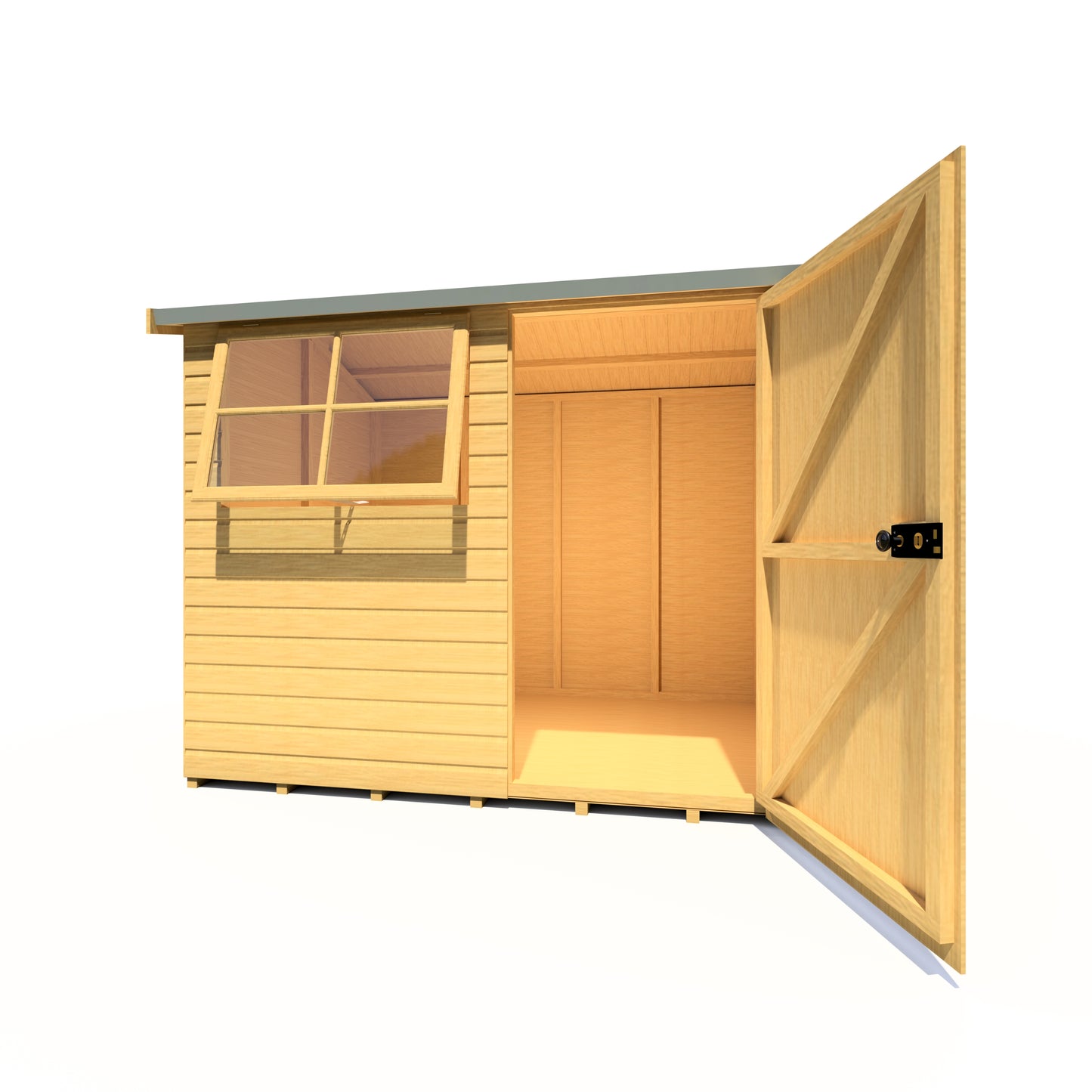 Shire Suffolk 8x6 Single Door Shiplap Style C