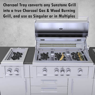 Sunstone 3-in-1 Charcoal, Wood & Smoking Tray