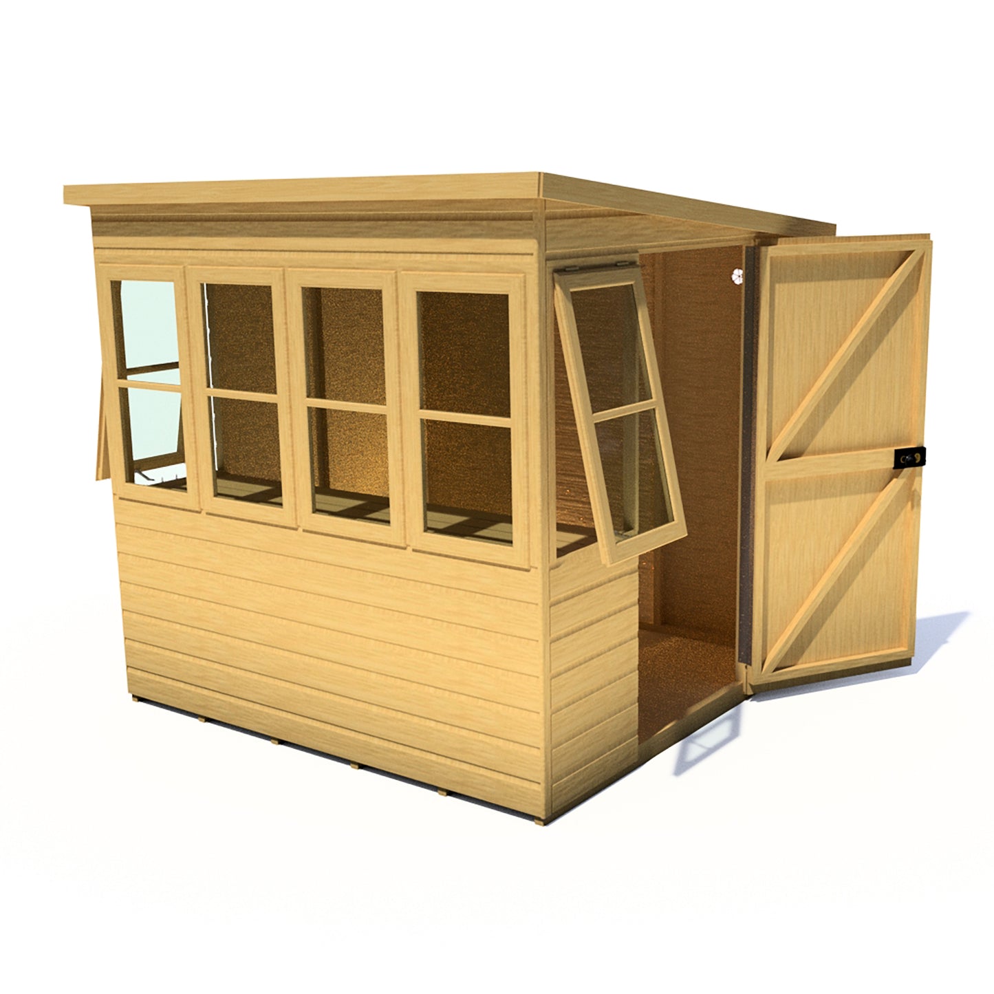 Shire Sun Pent 10x8 Single Door Shiplap Style B