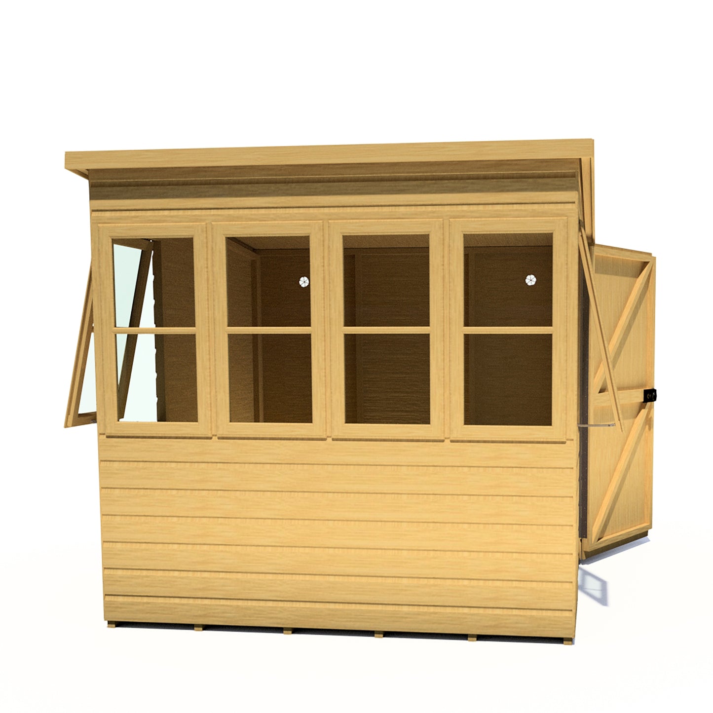 Shire Sun Pent 6x6 Single Door Shiplap Style B