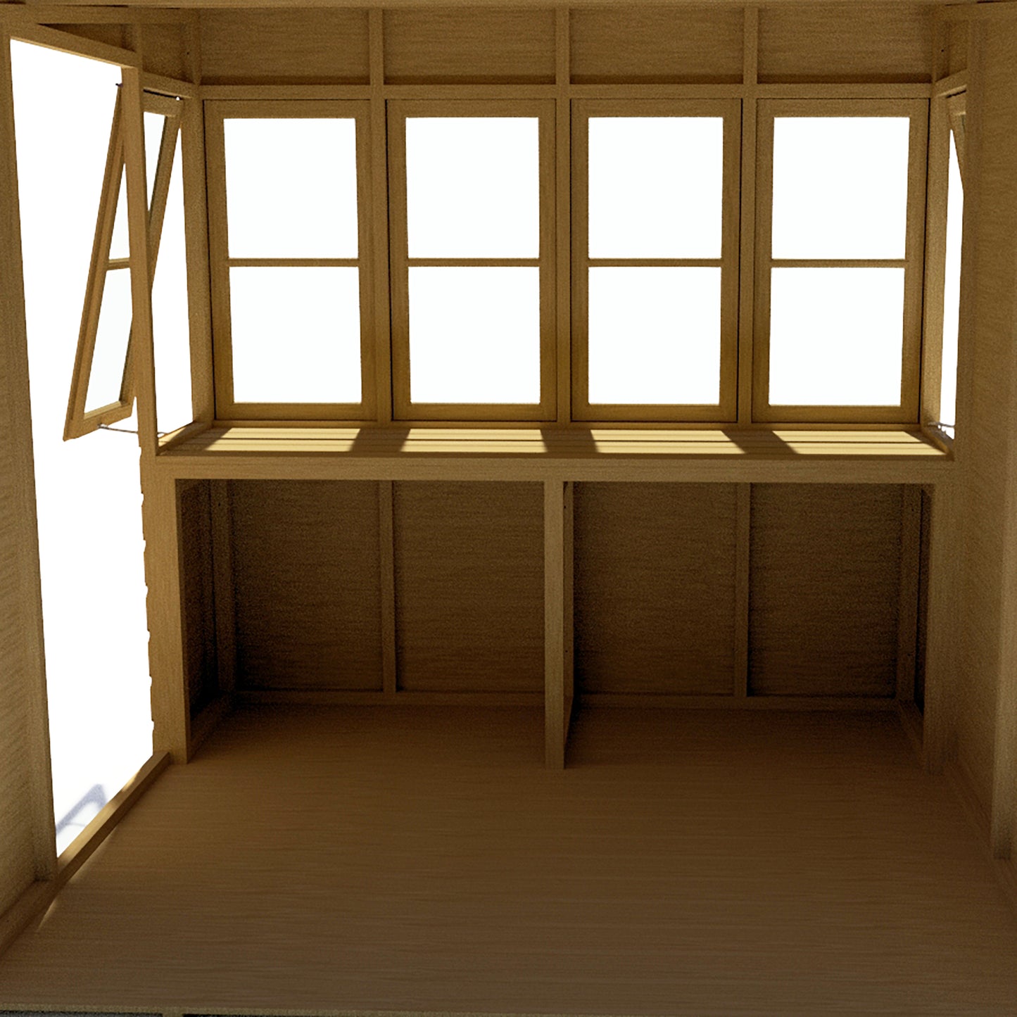 Shire Sun Pent 6x6 Single Door Shiplap Style B