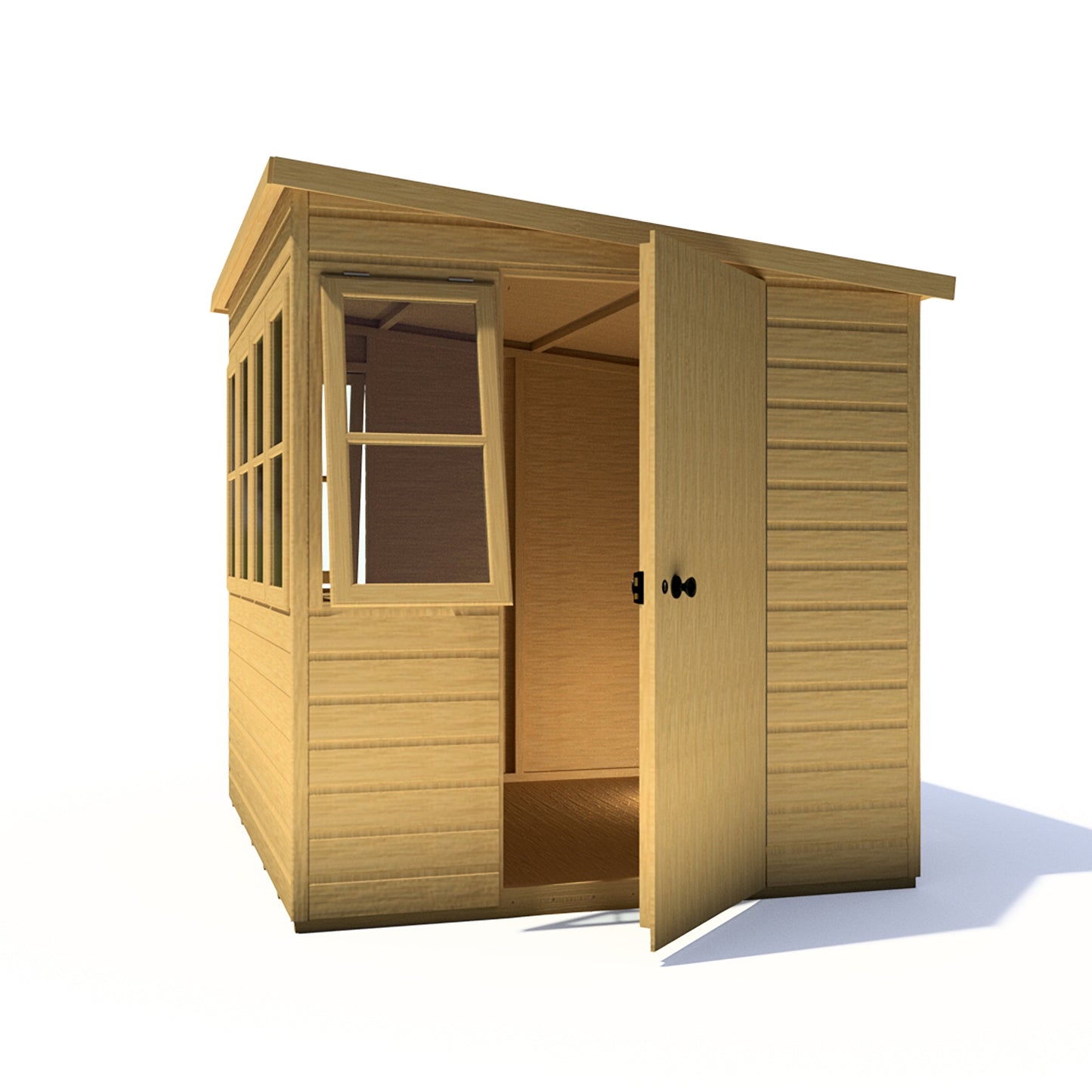 Shire Sun Pent 10x8 Single Door Shiplap Style B